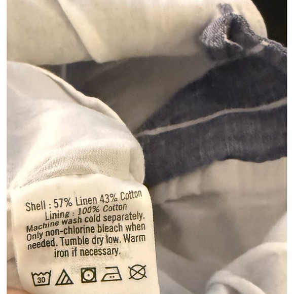 Janie and Jack Baby Linen Railroad Romper Boys 3-6m Blue Striped One-Piece - Picture 8 of 11